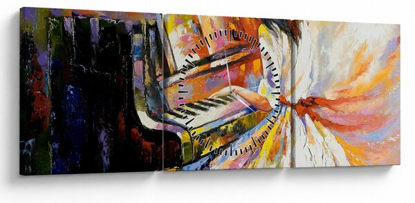 Kép - Egy nő zongorázása (órával) (90x30 cm)