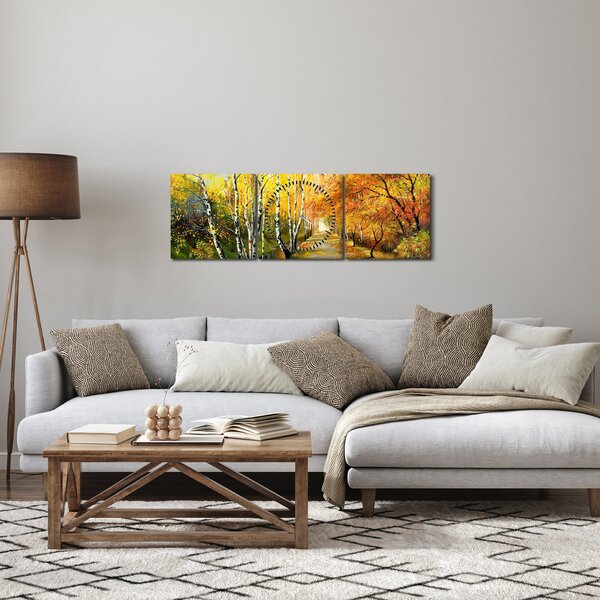Kép - Egy romantikus sugárút a víz mentén. (órával) (90x30 cm)