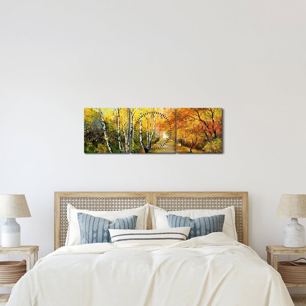 Kép - Egy romantikus sugárút a víz mentén. (órával) (90x30 cm)