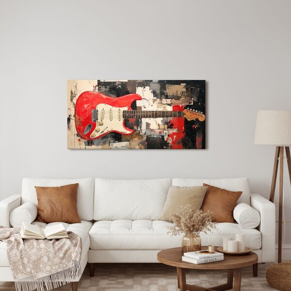 Kép piros elektromos gitár