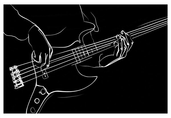 Kép basszusgitár zenei vonalai
