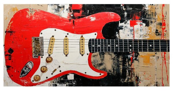 Kép piros elektromos gitár