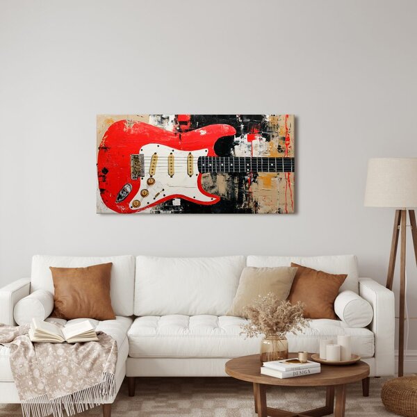 Kép piros elektromos gitár