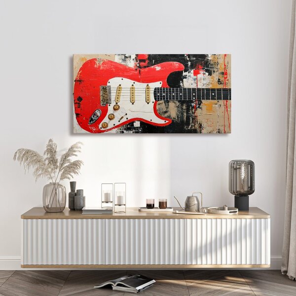 Kép piros elektromos gitár