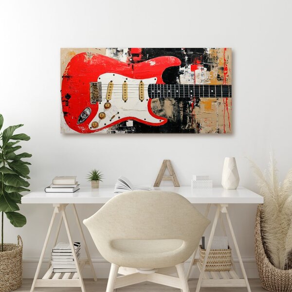 Kép piros elektromos gitár