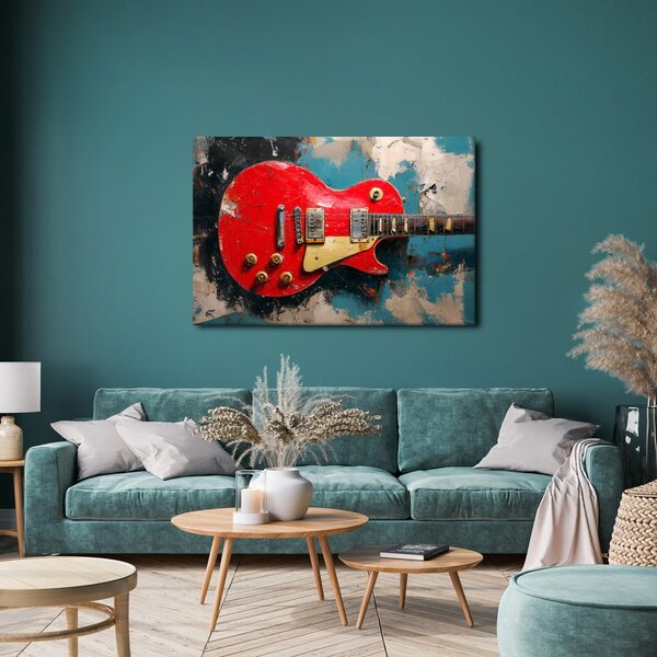 Kép piros elektromos gitár