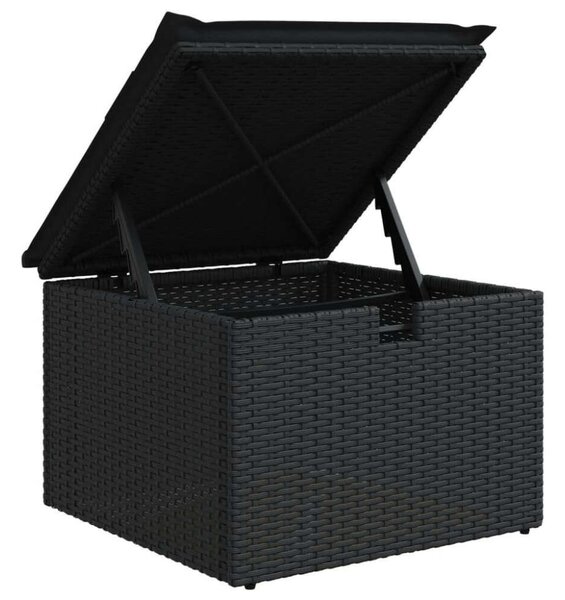VidaXL Polyrattan Kerti Ülőgarnitúra - 8 részes - Fekete