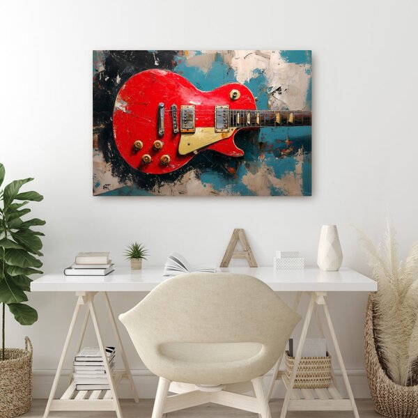 Kép piros elektromos gitár