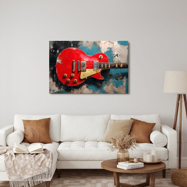 Kép piros elektromos gitár