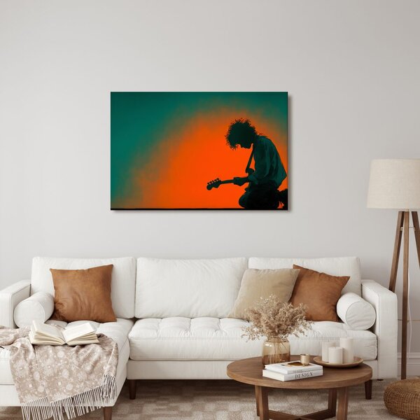 Kép zenész elektromos gitárral