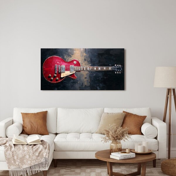 Kép piros elektromos gitár