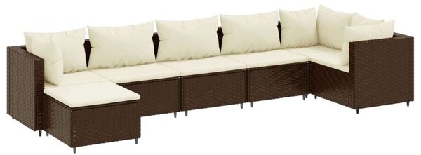 VidaXL Polyrattan Kerti Ülőgarnitúra - 7 részes - Barna