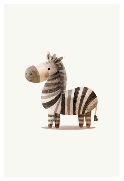 Kép aranyos csíkos zebra