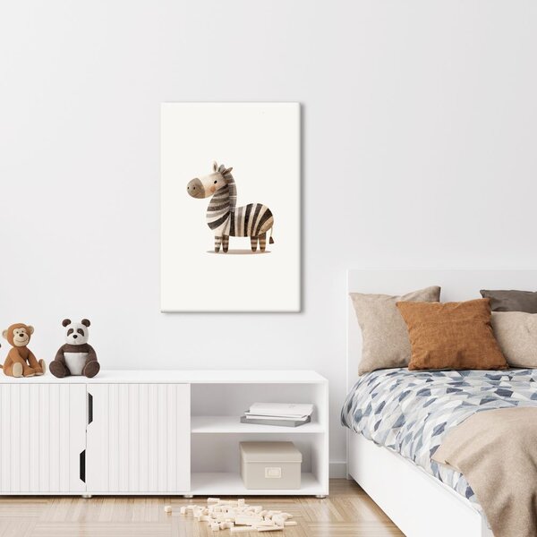 Kép aranyos csíkos zebra