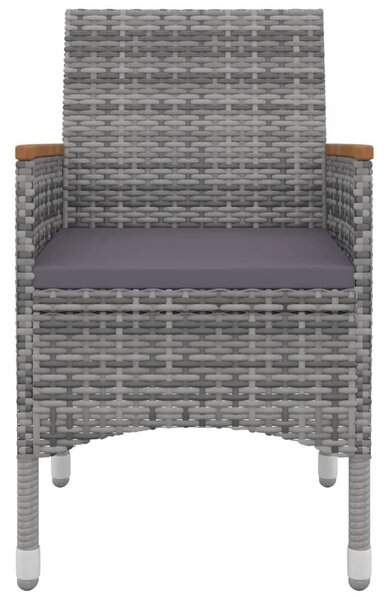 9 részes polyrattan és üveg kerti étkezőgarnitúra párnákkal