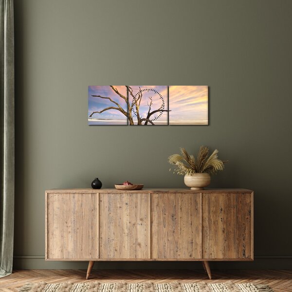 Egy fa képe az óceánban (órával) (90x30 cm)