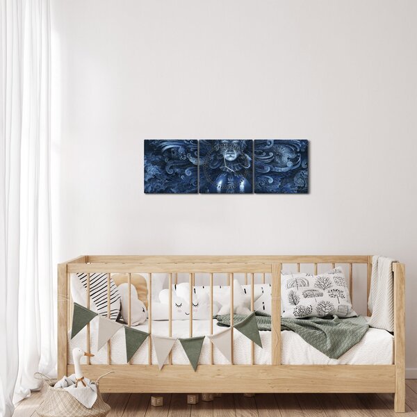 Kép - sötét barokk (órával) (90x30 cm)