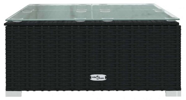 VidaXL Polyrattan Kerti Ülőgarnitúra - 5 részes - Fekete