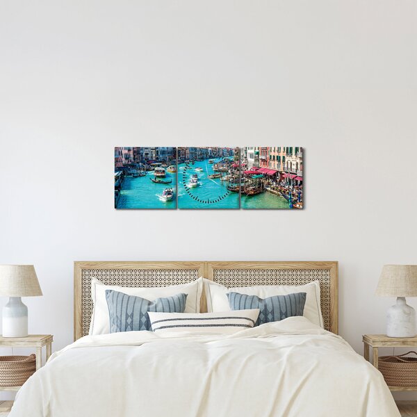 Kép - Grand Canal, Velence, Italy (órával) (90x30 cm)