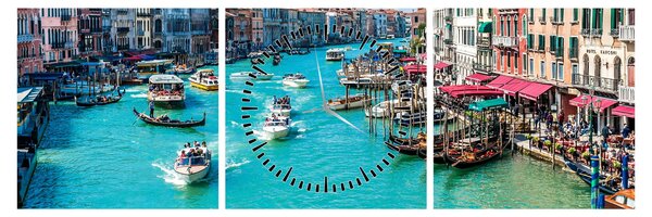 Kép - Grand Canal, Velence, Italy (órával) (90x30 cm)