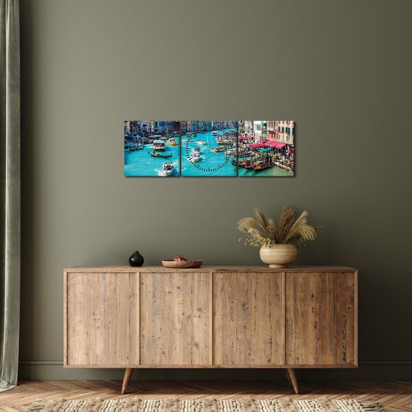 Kép - Grand Canal, Velence, Italy (órával) (90x30 cm)