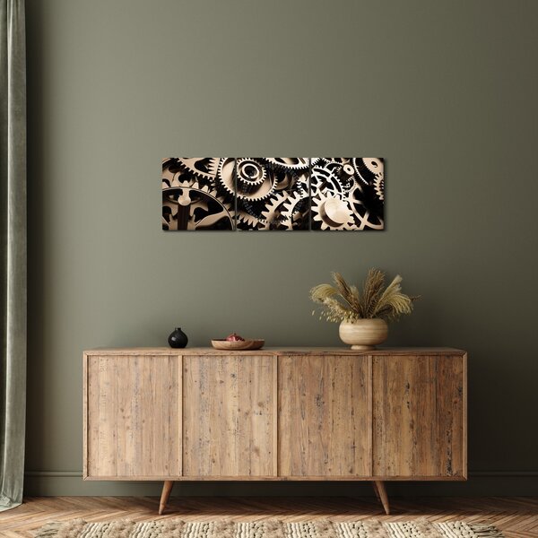 Kép - Óra alkatrészek (órával) (90x30 cm)