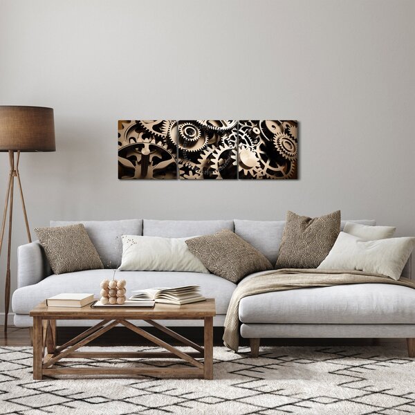 Kép - Óra alkatrészek (órával) (90x30 cm)