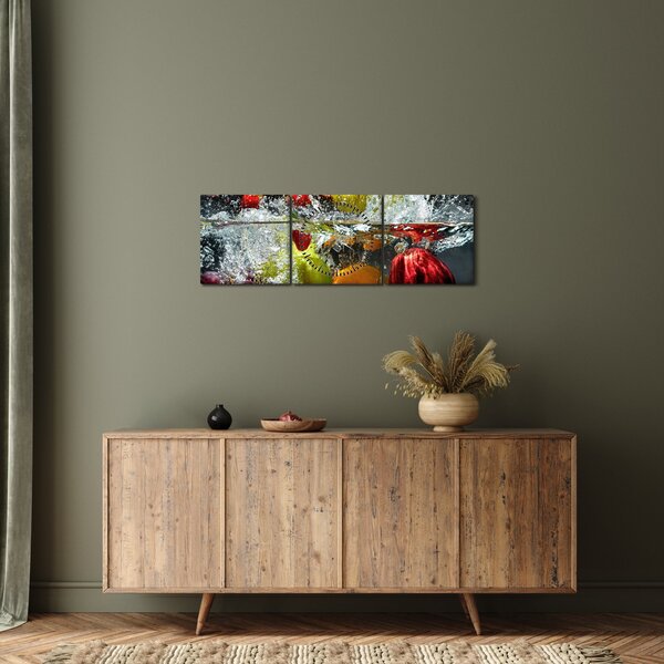 Kép - gyümölcs (órával) (90x30 cm)