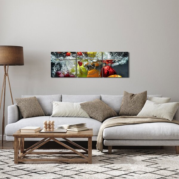 Kép - gyümölcs (órával) (90x30 cm)