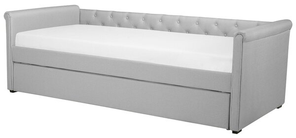 Kihúzható heverő LIBOURNE 80 x 200 cm Világosszürke