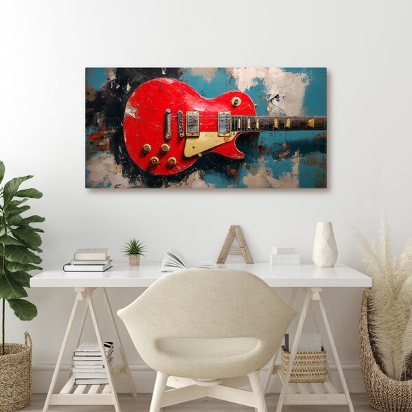 Kép elektromos gitár pirosban