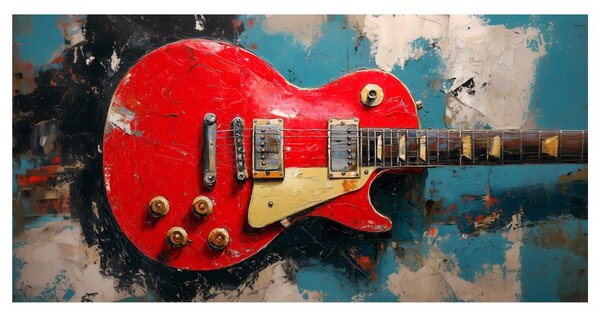 Kép elektromos gitár pirosban