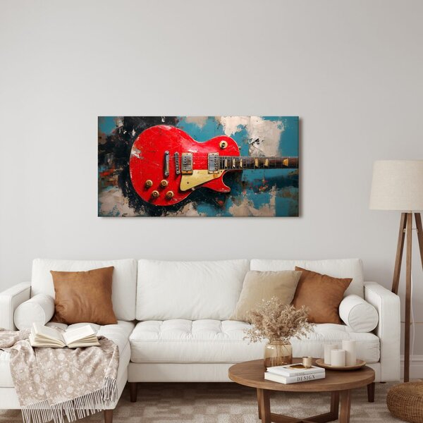 Kép elektromos gitár pirosban
