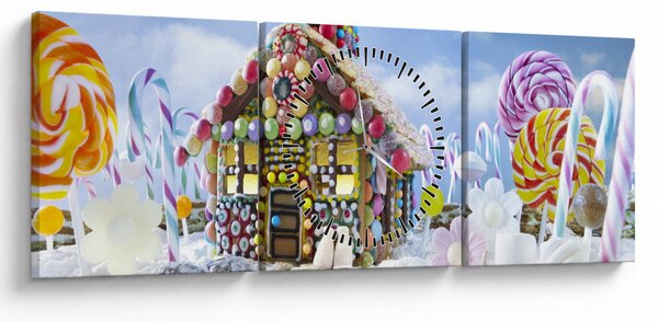 Kép - mézeskalács ház (órával) (90x30 cm)
