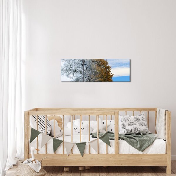 Kép - Évszakváltás (órával) (90x30 cm)