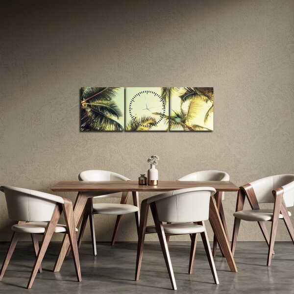 Kép kókuszpálmával (órával) (90x30 cm)