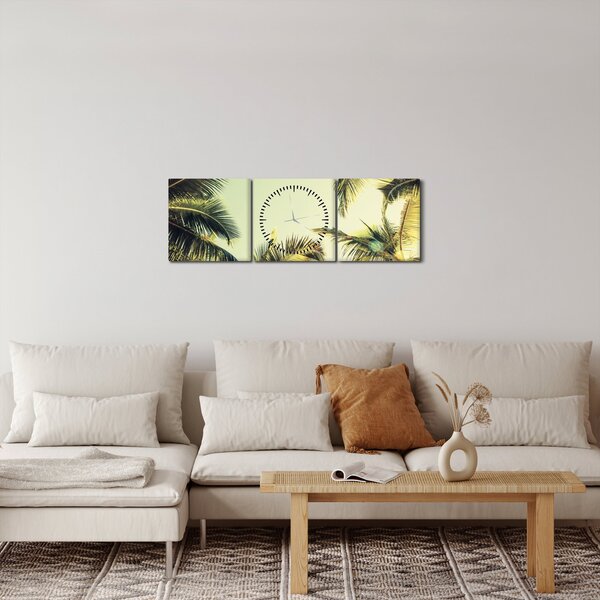 Kép kókuszpálmával (órával) (90x30 cm)