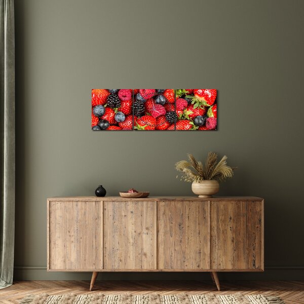 Kép - gyümölcs rakomány (órával) (90x30 cm)