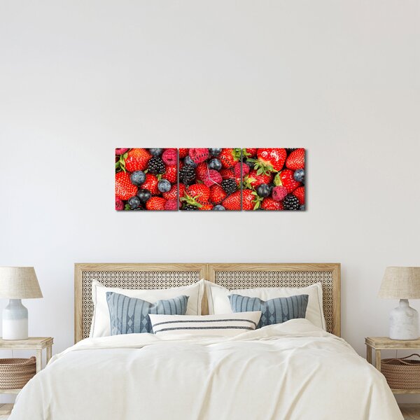 Kép - gyümölcs rakomány (órával) (90x30 cm)