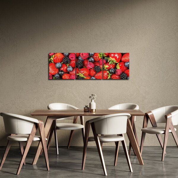 Kép - gyümölcs rakomány (órával) (90x30 cm)