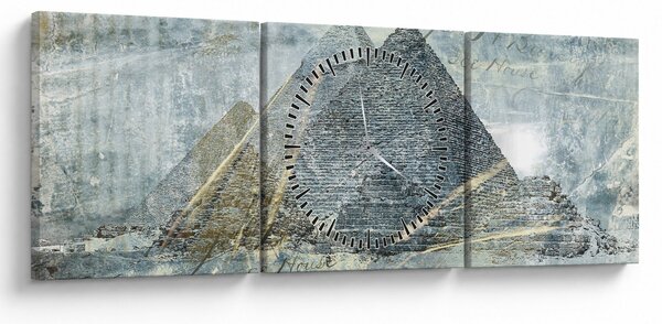 Kép - Piramisok kék szűrőben (órával) (90x30 cm)