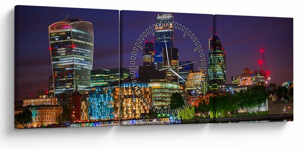 Kép - esti London (órával) (90x30 cm)