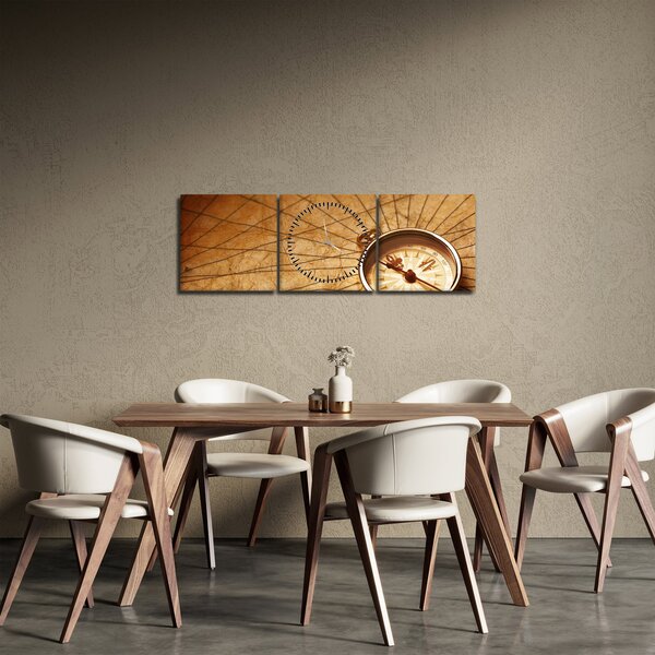 Kép - Iránytű (órával) (90x30 cm)