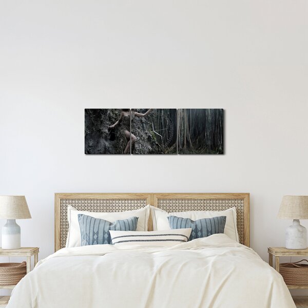 Kép - erdei tündér (órával) (90x30 cm)