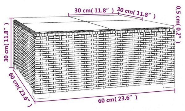 VidaXL 10 részes barna polyrattan kerti ülőgarnitúra párnákkal