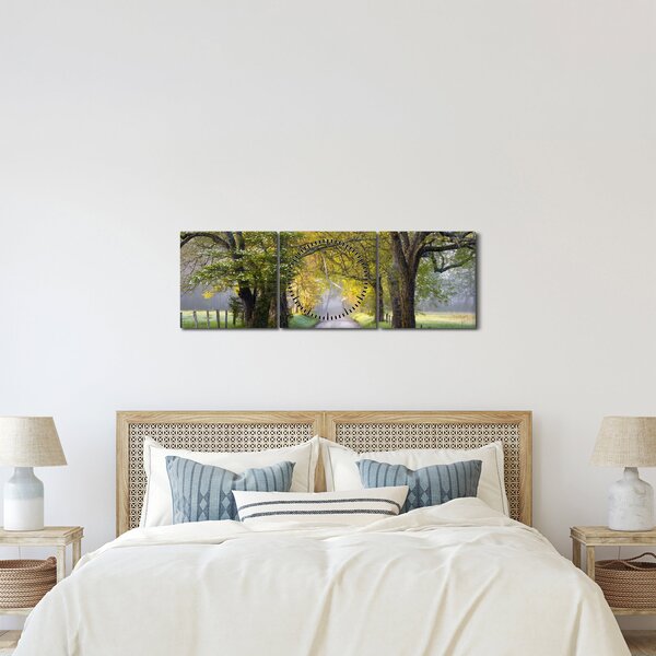 Kép - Smoky, hegység, Gatlinburg, USA (órával) (90x30 cm)