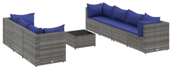 VidaXL Polyrattan Kerti Ülőgarnitúra - 8 részes