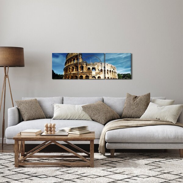 Kép - Colosseum Rómában, Olaszországban (órával) (90x30 cm)