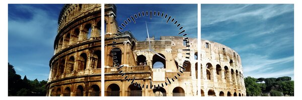 Kép - Colosseum Rómában, Olaszországban (órával) (90x30 cm)