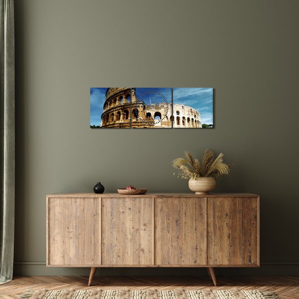 Kép - Colosseum Rómában, Olaszországban (órával) (90x30 cm)